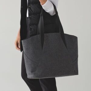 Lululemon All Day Tote Heathered Dark Gray Black